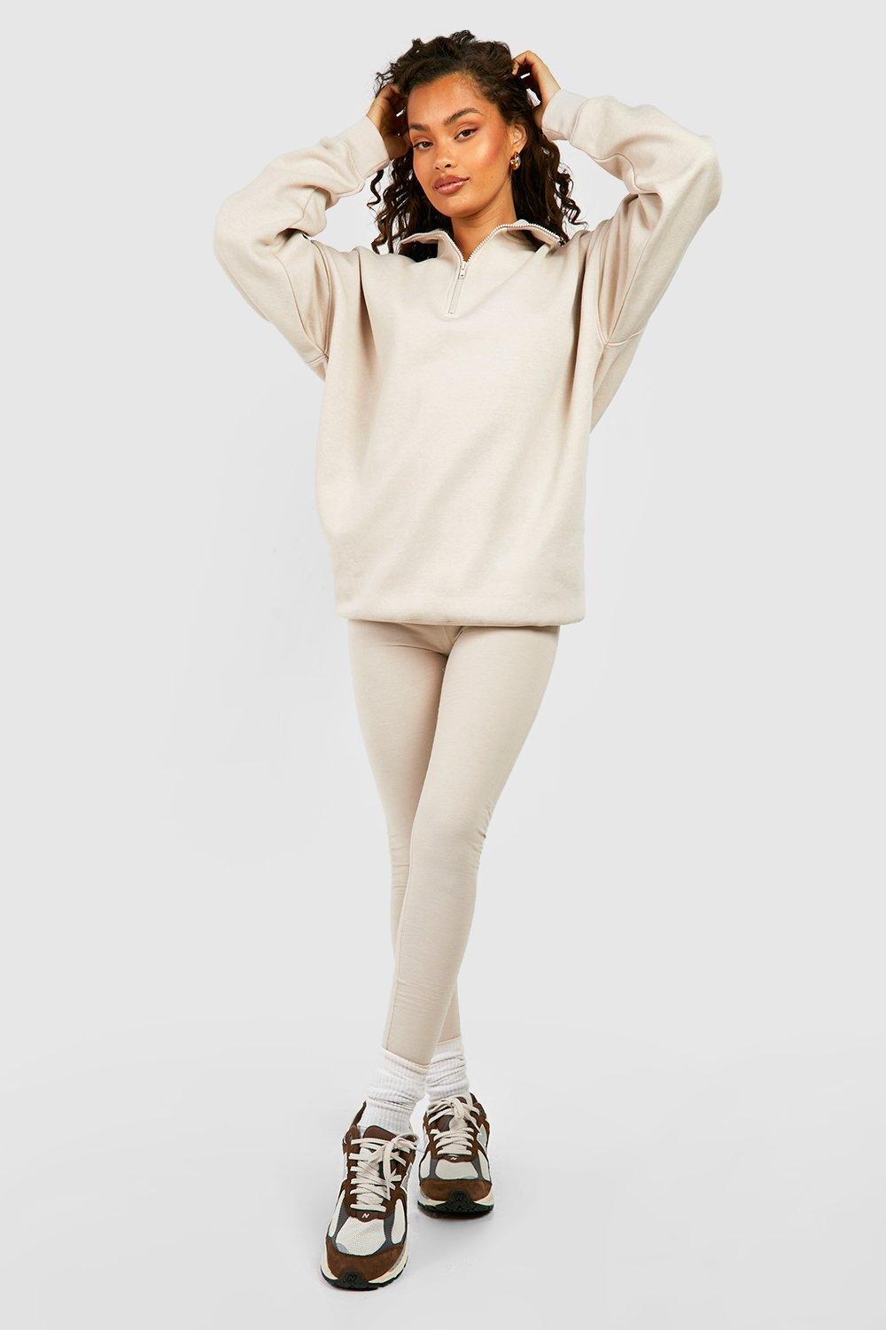 Комплект оверсайз-свитшот и леггинсов на половинной молнии Boohoo, серый
Комплект оверсайз-свитшот и леггинсов на половинной молнии Boohoo, серый