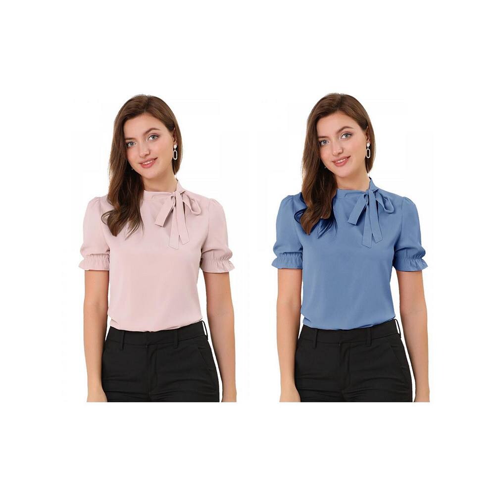 2 упаковки женских топов с галстуком-бабочкой, элегантная офисная блузка с короткими рукавами ALLEGRA K, цвет Pink And Blue
2 упаковки женских топов с галстуком-бабочкой, элегантная офисная блузка с короткими рукавами ALLEGRA K, цвет Pink And Blue