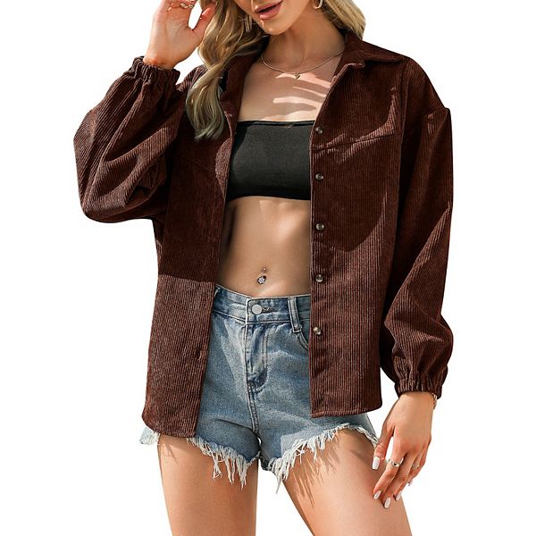 Женская вельветовая рубашка на пуговицах с длинным рукавом oversize Seoria, Brown
Женская вельветовая рубашка на пуговицах с длинным рукавом oversize Seoria, Brown
