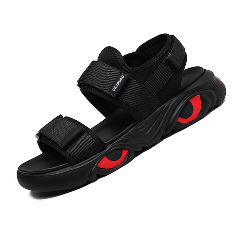 Пляжные сандалии мужские черные Devanro 
Пляжные сандалии мужские черные Devanro