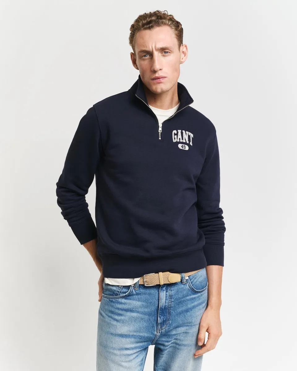 Толстовка GANT с застежкой-молнией на половину длины Gant, синий
Толстовка GANT с застежкой-молнией на половину длины Gant, синий