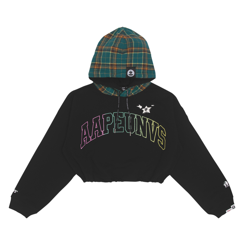 Футболка с логотипом Aape в клетку, черная BKX 
Футболка с логотипом Aape в клетку, черная BKX