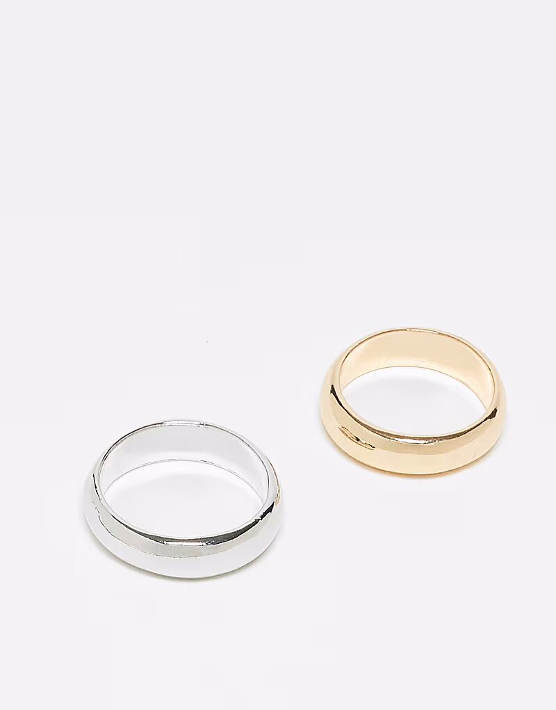 Набор из 2 колец из разных металлов Asos Design
Набор из 2 колец из разных металлов Asos Design
