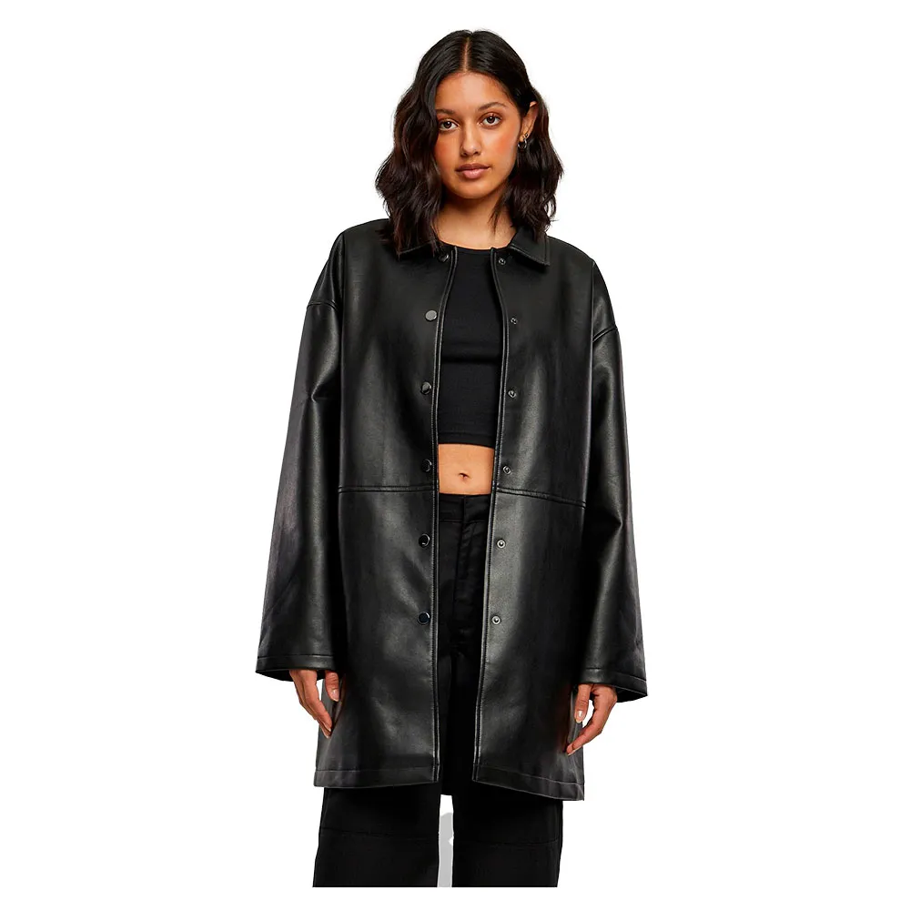 Пальто Urban Classics Faux Leather, черный
Пальто Urban Classics Faux Leather, черный