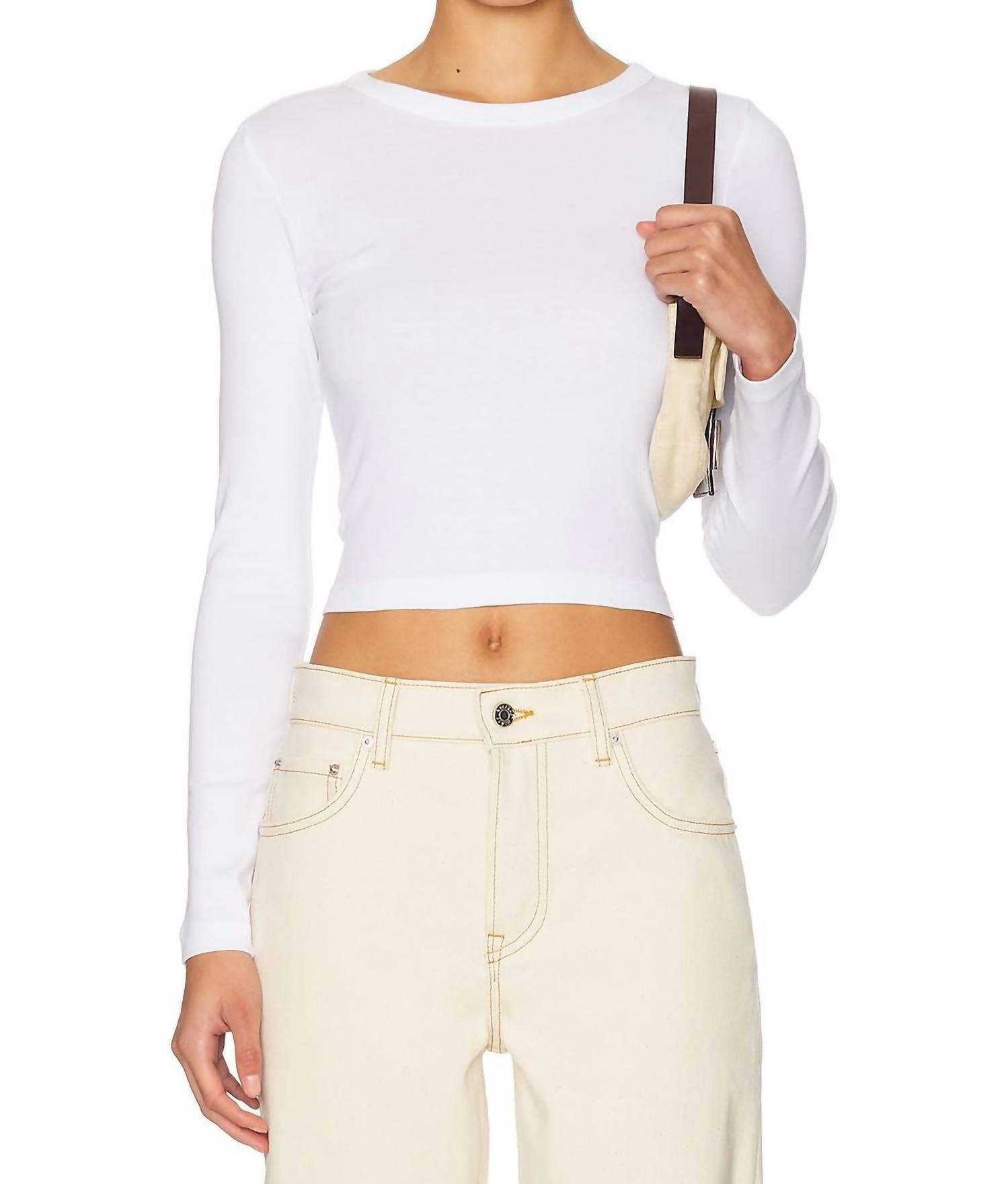 Супима детская рубка длинный рукав укороченный топ в белом Enza Costa
Супима детская рубка длинный рукав укороченный топ в белом Enza Costa