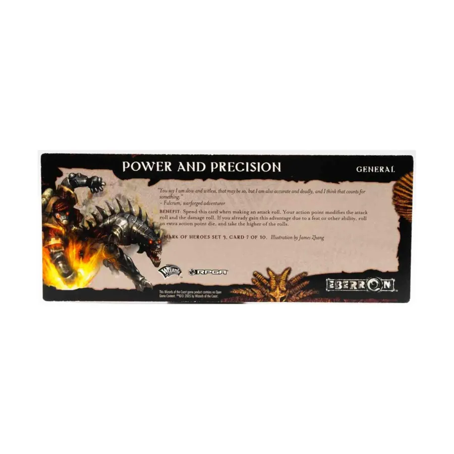 Набор 3 RPGA Mark of Heroes — карта 7 из 10, сила и точность, Eberron (d20)
Набор 3 RPGA Mark of Heroes — карта 7 из 10, сила и точность, Eberron (d20)