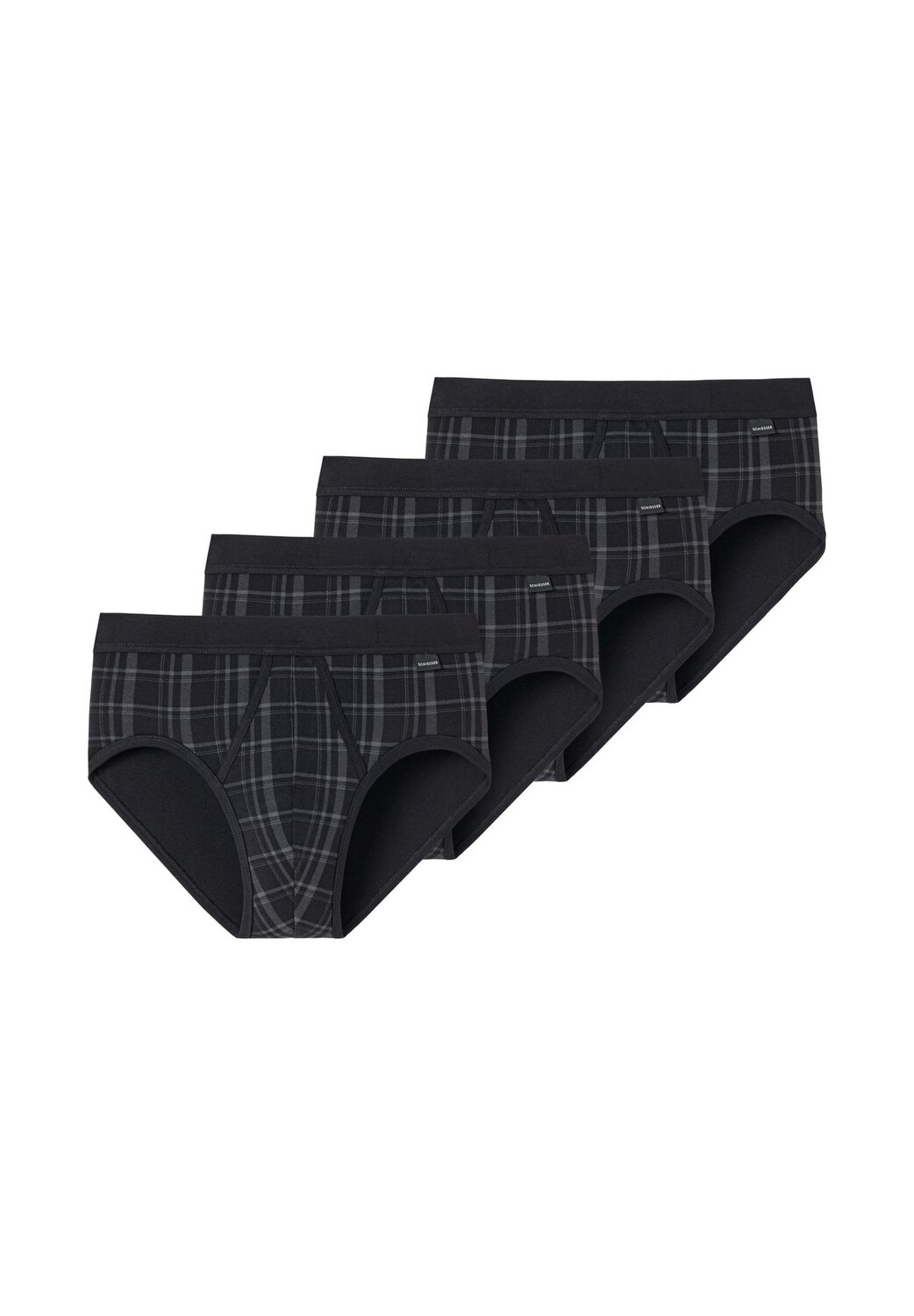 Трусы / трусы в упаковке из 4 шт. Original Classics в тонкую рубчику SCHIESSER, черный 
Трусы / трусы в упаковке из 4 шт. Original Classics в тонкую рубчику SCHIESSER, черный