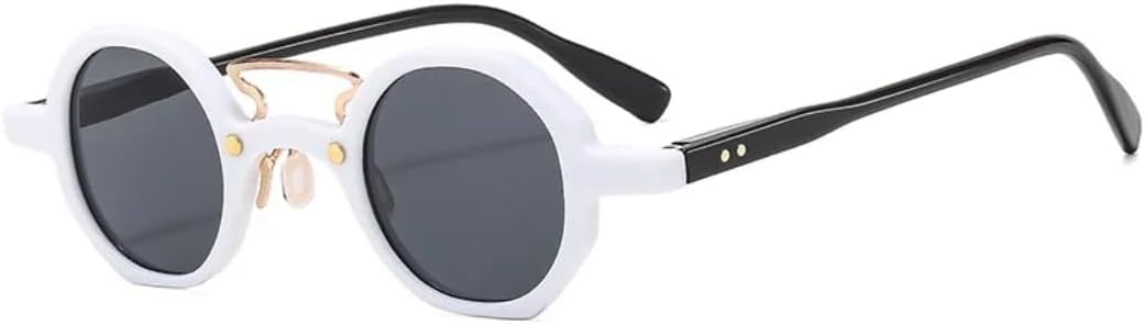 Солнцезащитные очки для мужчин и женщин - защита UV400 - маленькие круглые прозрачные линзы цвета "океан" для занятий спортом на открытом воздухе и вождения DSVIGF, White
Солнцезащитные очки для мужчин и женщин - защита UV400 - маленькие круглые прозрачные линзы цвета "океан" для занятий спортом на открытом воздухе и вождения DSVIGF, White