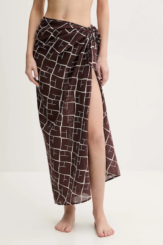 Хлопковое парео Abercrombie & Fitch, коричневый 
Хлопковое парео Abercrombie & Fitch, коричневый