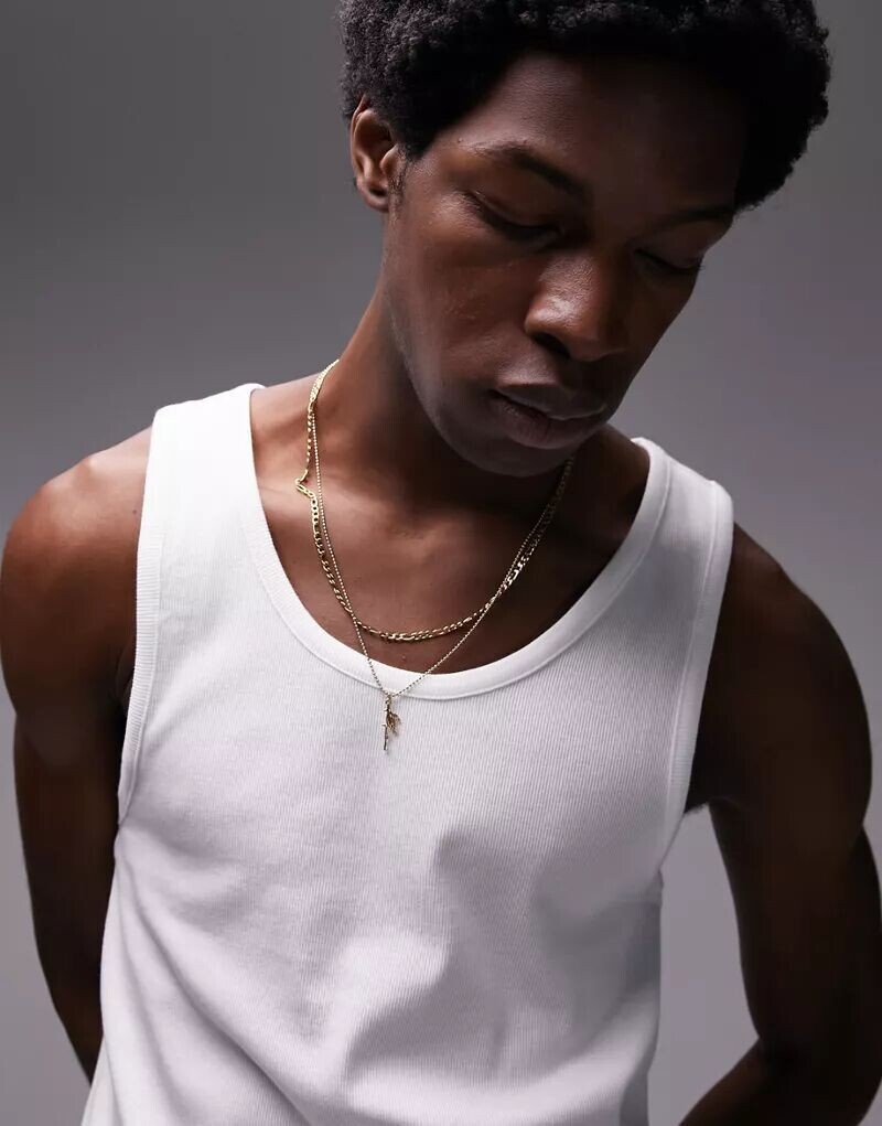 Белая майка в рубчик Topman
Белая майка в рубчик Topman