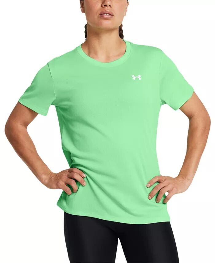 Женская текстурированная футболка с короткими рукавами из технического материала Under Armour, зеленый
Женская текстурированная футболка с короткими рукавами из технического материала Under Armour, зеленый