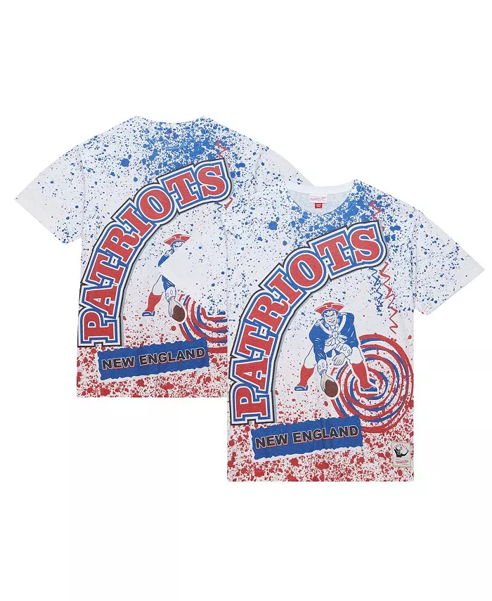 Мужская белая футболка Big Tall Allover Print с принтом New England Patriots Mitchell & Ness
Мужская белая футболка Big Tall Allover Print с принтом New England Patriots Mitchell & Ness