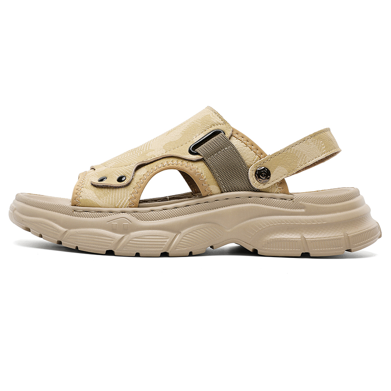 FAPAI Пляжные сандалии мужские цвета экрю/черный 
FAPAI Пляжные сандалии мужские цвета экрю/черный