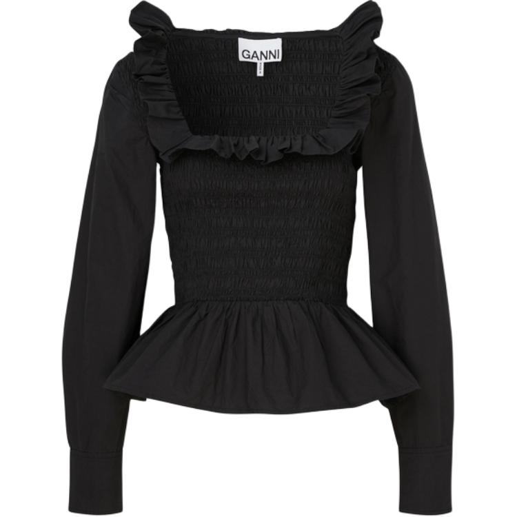 Cotton Poplin Smock Blouse GANNI, черный
Cotton Poplin Smock Blouse GANNI, черный