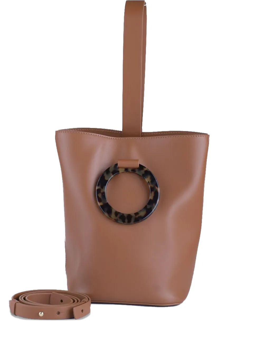 Большая кожаная сумка-ведро Aurora с кольцом Nico Giani, коричневый
Большая кожаная сумка-ведро Aurora с кольцом Nico Giani, коричневый
