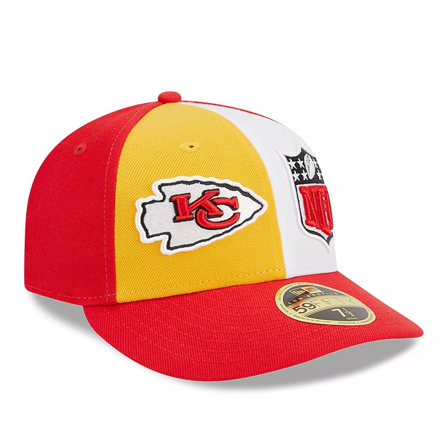 Мужская кепка New Era Gold/Red Kansas City Chiefs 2023 Sideline Low Profile 59FIFTY. 
Мужская кепка New Era Gold/Red Kansas City Chiefs 2023 Sideline Low Profile 59FIFTY.