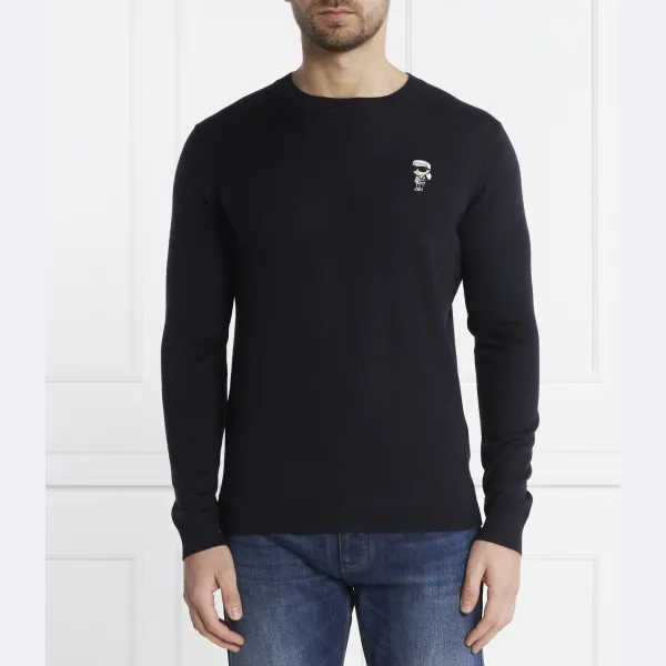 Шерстяной свитер обычного кроя Karl Lagerfeld, синий
Шерстяной свитер обычного кроя Karl Lagerfeld, синий