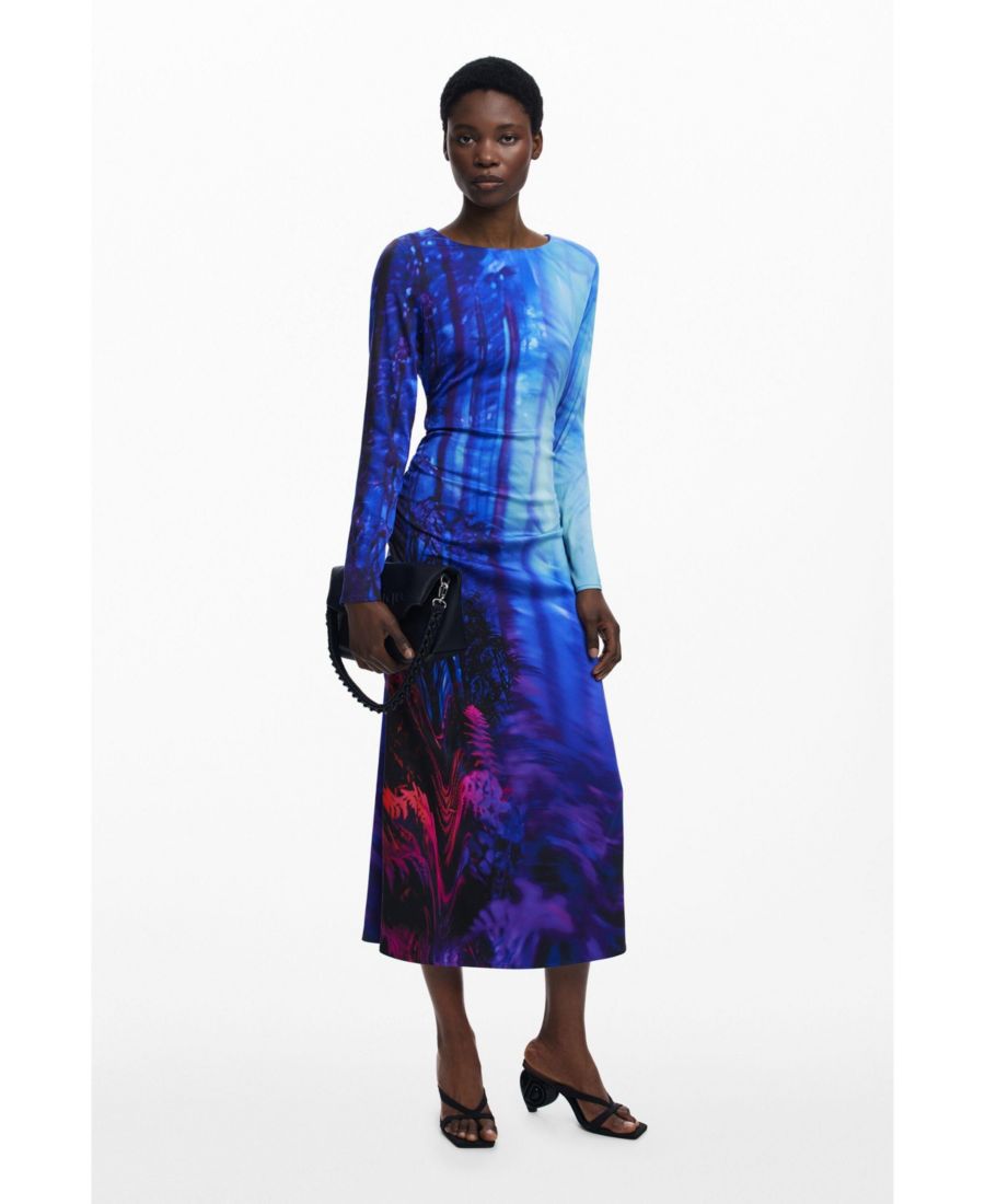 Женское асимметричное платье с пейзажем Desigual, Pink
Женское асимметричное платье с пейзажем Desigual, Pink