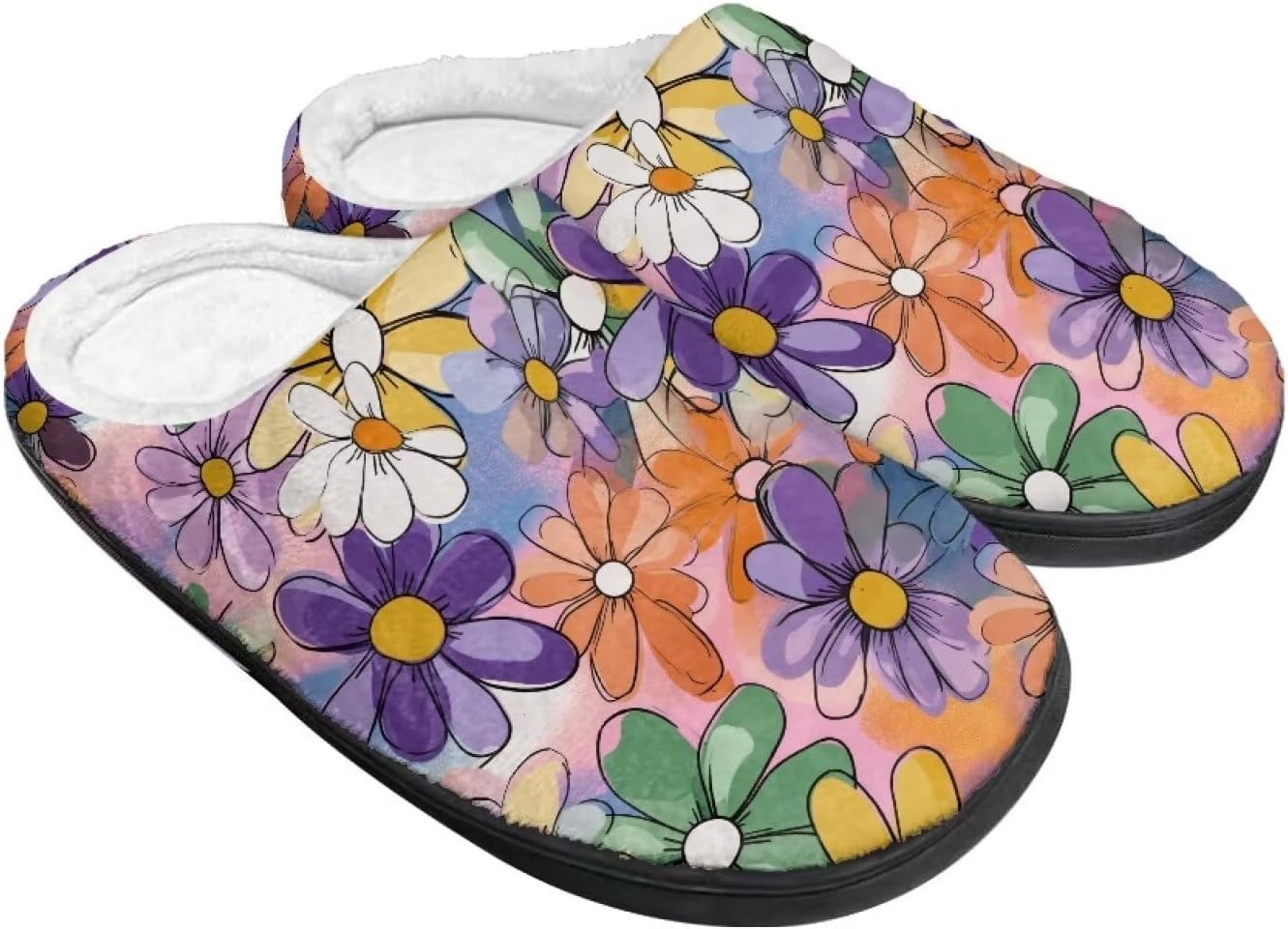 Тапочки Tomeusey для женщин - домашние и хлопковые тапочки с противоскользящей подошвой, подарок для женщин и мужчин, Colorful Flowers
Тапочки Tomeusey для женщин - домашние и хлопковые тапочки с противоскользящей подошвой, подарок для женщин и мужчин, Colorful Flowers
