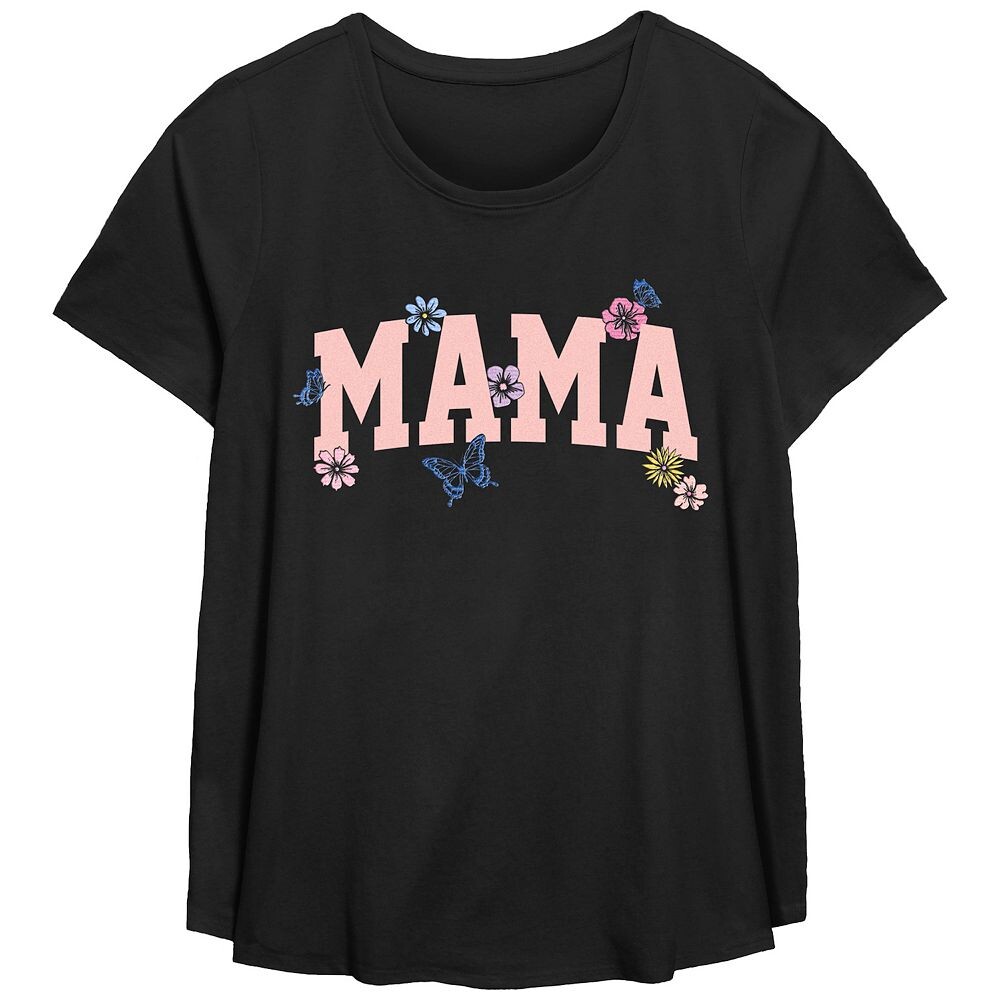 Плюс размер Mama Flowers Scoop Hem Футболка с рисунком, черный
Плюс размер Mama Flowers Scoop Hem Футболка с рисунком, черный