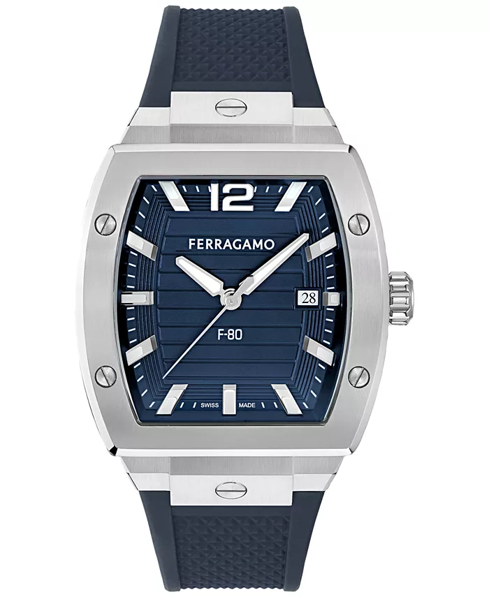 Мужские часы Swiss F-80 Tonneau с синим полиуретановым ремешком 42mm Ferragamo
Мужские часы Swiss F-80 Tonneau с синим полиуретановым ремешком 42mm Ferragamo