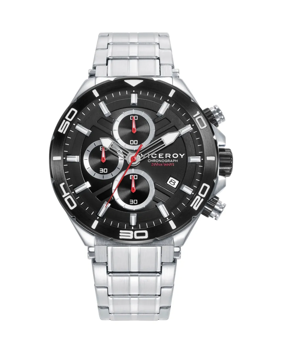 Мужские часы Heat со стальным корпусом, черным безелем и стальным браслетом Viceroy, серебряный
Мужские часы Heat со стальным корпусом, черным безелем и стальным браслетом Viceroy, серебряный