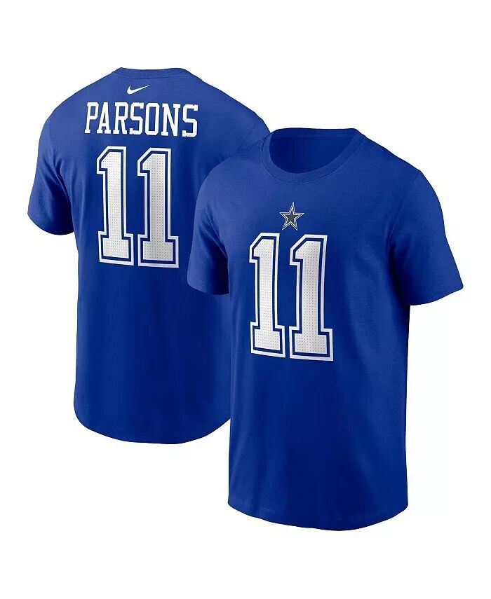 Мужская футболка с именем и номером игрока Micah Parsons Royal Dallas Cowboys Nike, синий
Мужская футболка с именем и номером игрока Micah Parsons Royal Dallas Cowboys Nike, синий
