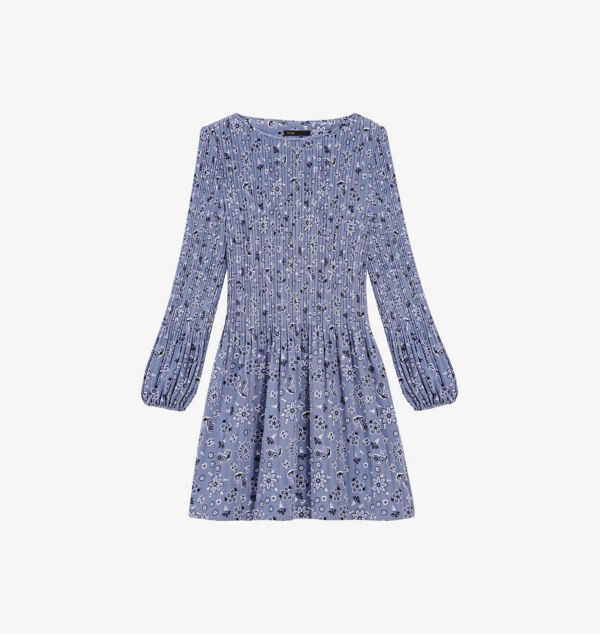 Мини-Платье из плиссированной ткани с цветочным узором Maje, синий
Мини-Платье из плиссированной ткани с цветочным узором Maje, синий