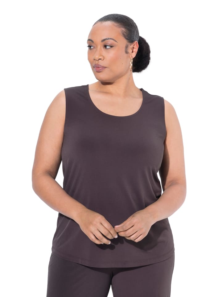 Ulla Popken Темно-коричневый вязаный топ
Ulla Popken Темно-коричневый вязаный топ