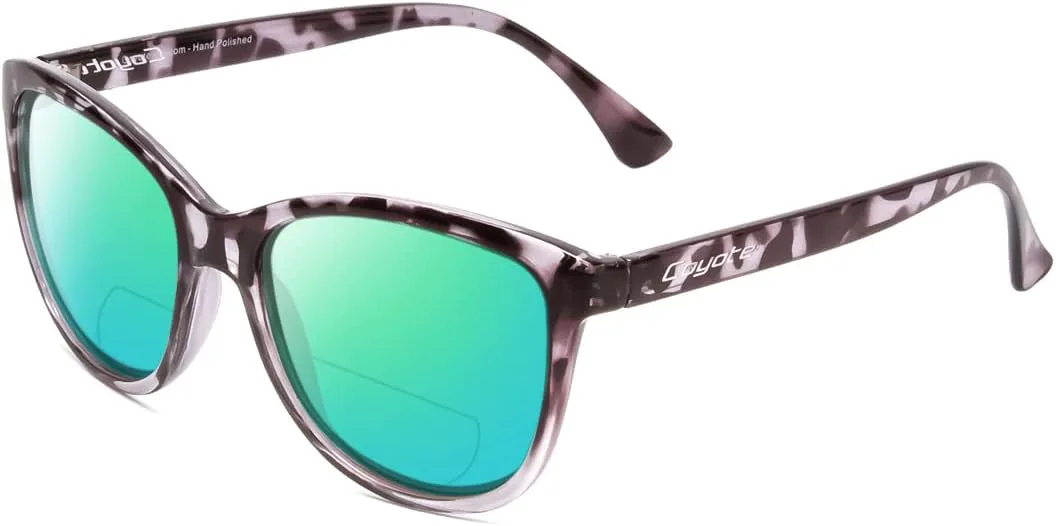 Женские поляризованные солнцезащитные очки Coyote Raven Cateye или бифокальные солнцезащитные очки | 54 мм, Purple Tortoise Brown Frame/Green Mirror Lens
Женские поляризованные солнцезащитные очки Coyote Raven Cateye или бифокальные солнцезащитные очки | 54 мм, Purple Tortoise Brown Frame/Green Mirror Lens