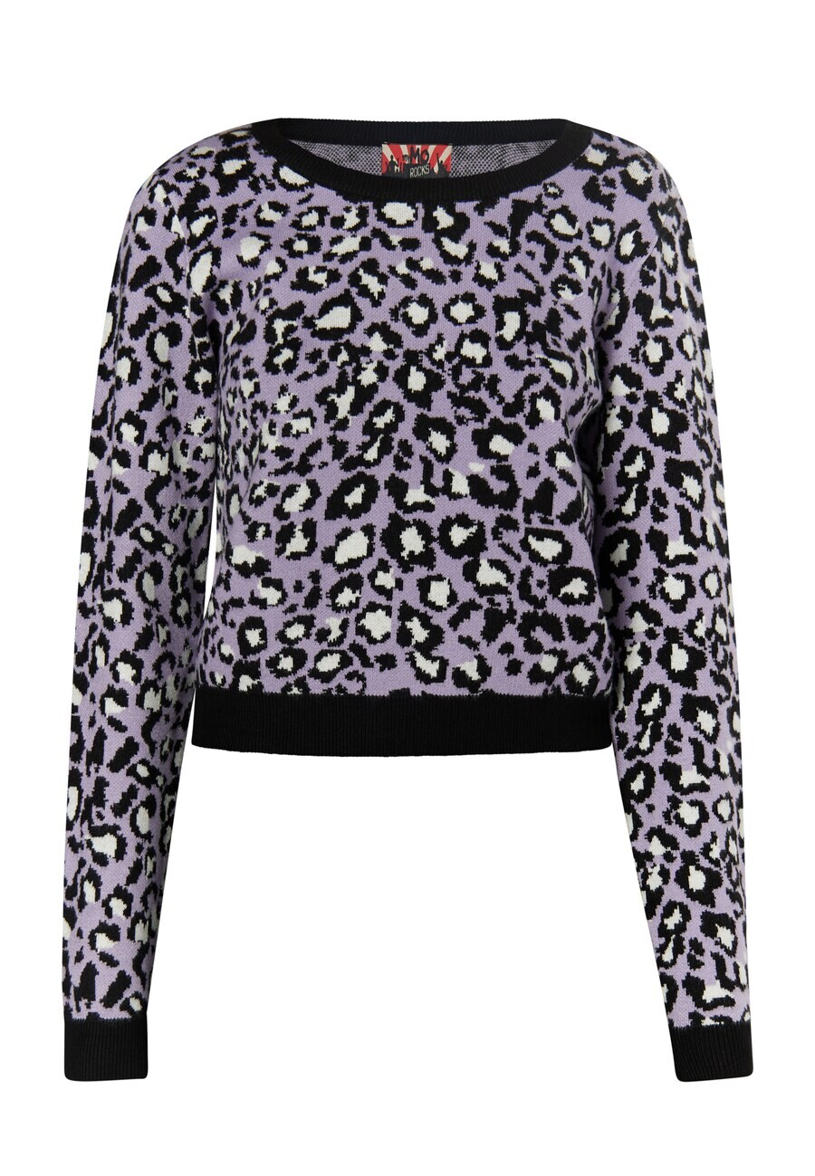 Тонкий вязаный свитер myMo ROCKS Sweater Ucy, фиолетовый 
Тонкий вязаный свитер myMo ROCKS Sweater Ucy, фиолетовый