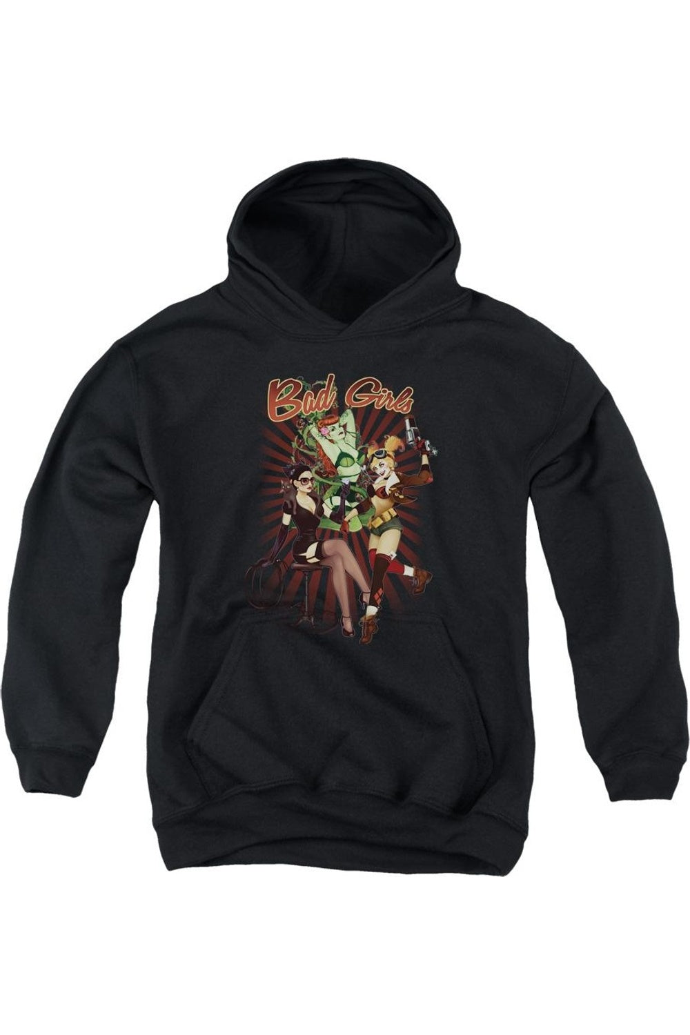 Толстовка с капюшоном Justice League of America "Плохие девчонки" Gildan, черный 
Толстовка с капюшоном Justice League of America "Плохие девчонки" Gildan, черный