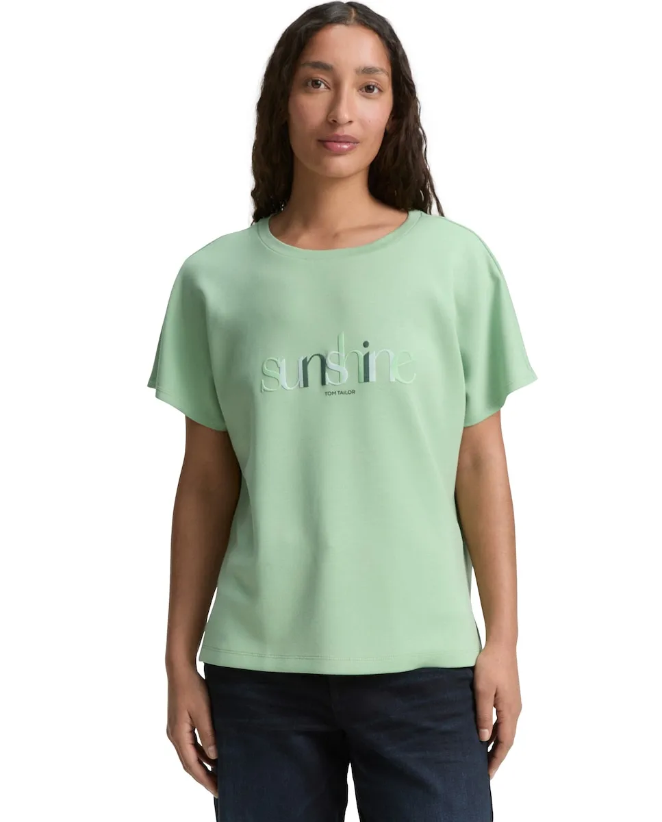 Женская футболка с коротким рукавом и надписью спереди Tom Tailor, бирюзовый
Женская футболка с коротким рукавом и надписью спереди Tom Tailor, бирюзовый