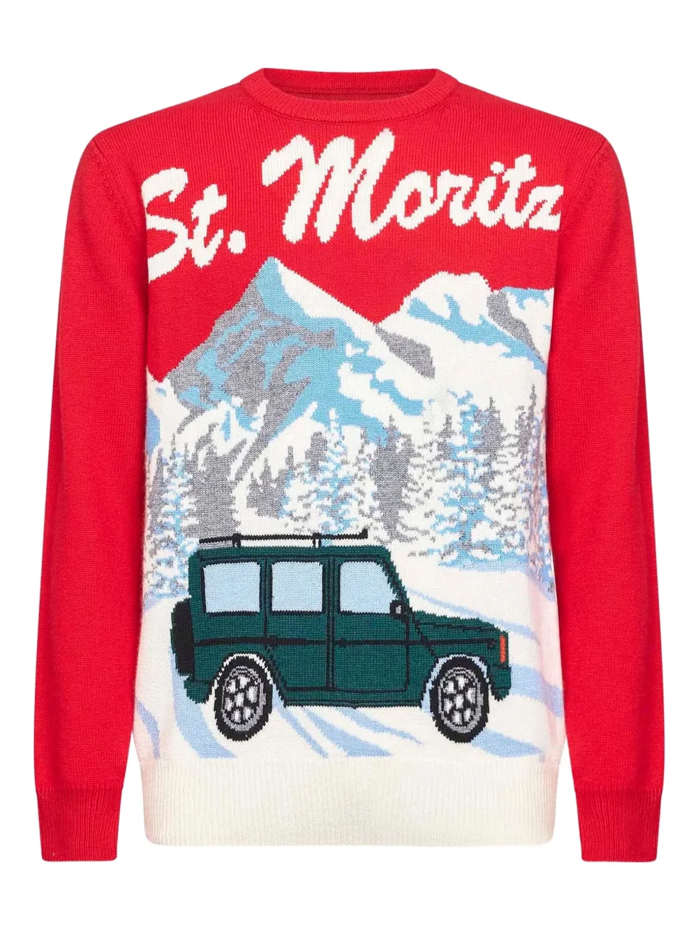 Свитер с жаккардовой вышивкой Mc2 Saint Barth, красный 
Свитер с жаккардовой вышивкой Mc2 Saint Barth, красный