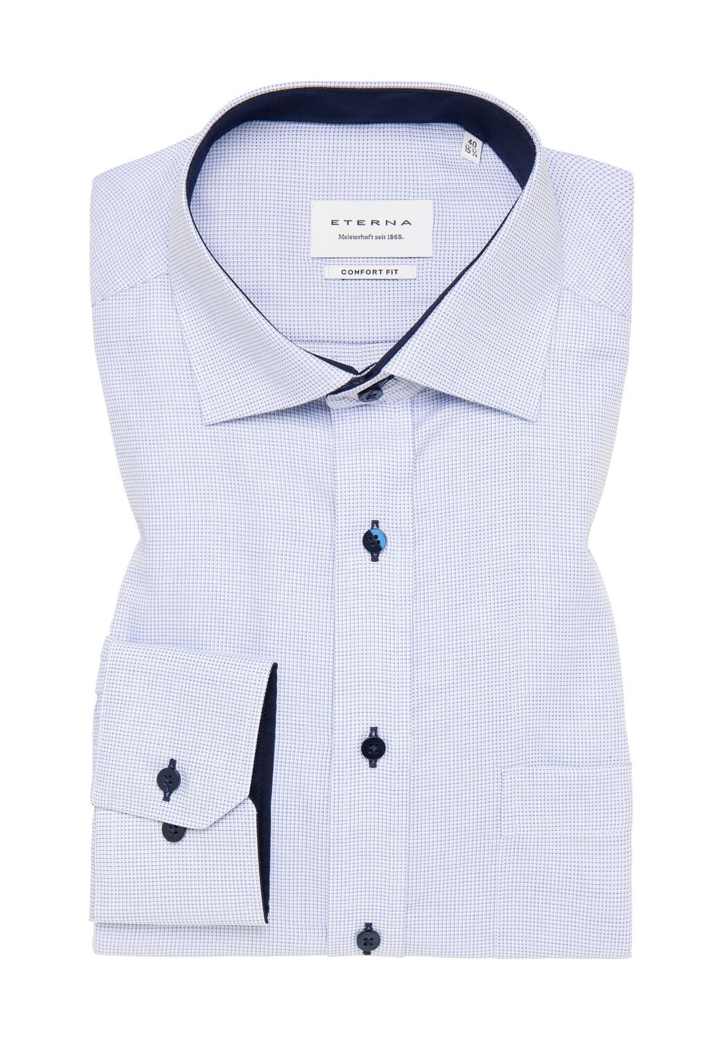 Рубашка деловая, комфортного кроя, рукав 1/1, воротник Кент, мужская ETERNA, цвет Himmelblau
Рубашка деловая, комфортного кроя, рукав 1/1, воротник Кент, мужская ETERNA, цвет Himmelblau