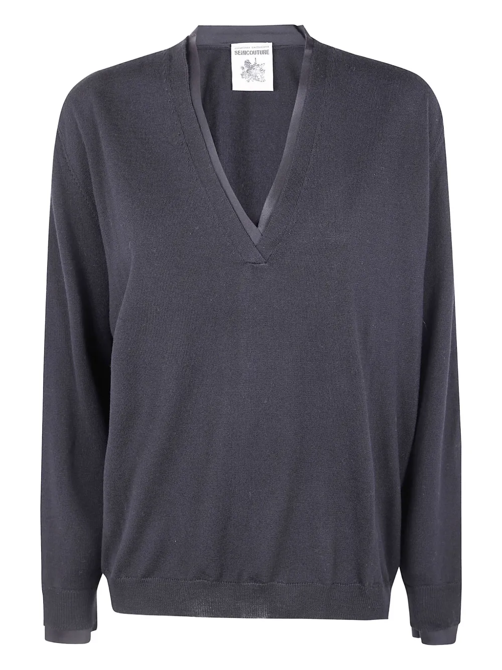 Свитер с V-образным вырезом Semicouture, черный
Свитер с V-образным вырезом Semicouture, черный