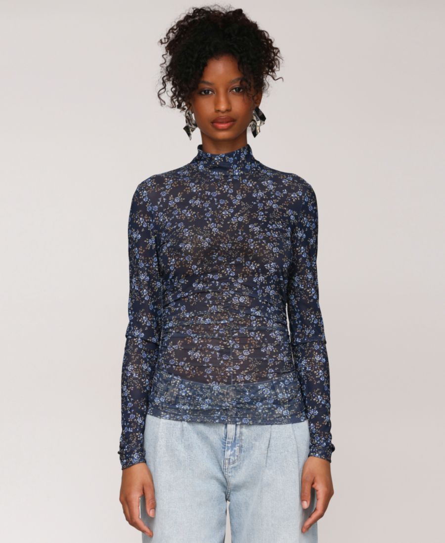 Женская блузка с принтом, сетчатым верхом, воротником-стойкой и сборками Avec Les Filles, Autumn Ditsy
Женская блузка с принтом, сетчатым верхом, воротником-стойкой и сборками Avec Les Filles, Autumn Ditsy