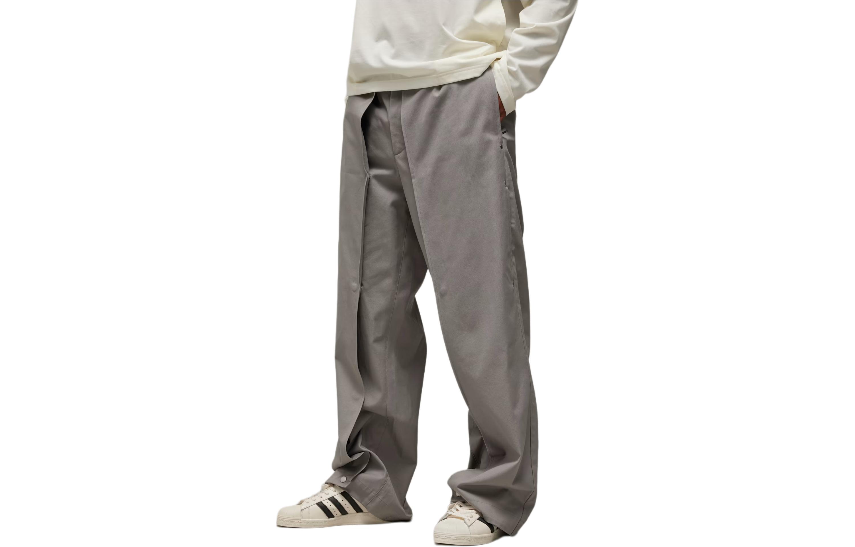 Хлопковые брюки прямого кроя Y-3, серый
Хлопковые брюки прямого кроя Y-3, серый