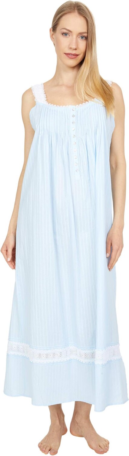 Тканая балетная ночная рубашка без рукавов из хлопка в полоску с добби Eileen West, цвет Solid Blue
Тканая балетная ночная рубашка без рукавов из хлопка в полоску с добби Eileen West, цвет Solid Blue