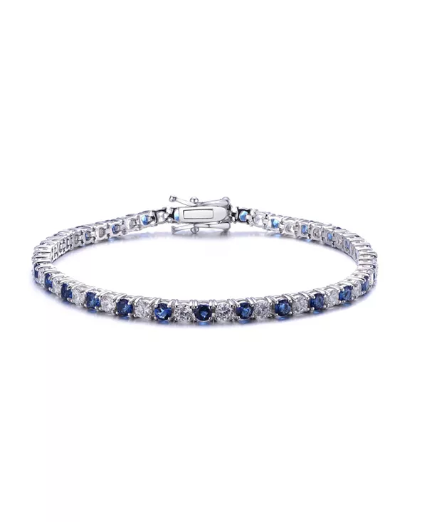Теннисный браслет из стерлингового серебра с цветными кубическими цирконами для женщин Genevive, blue
Теннисный браслет из стерлингового серебра с цветными кубическими цирконами для женщин Genevive, blue