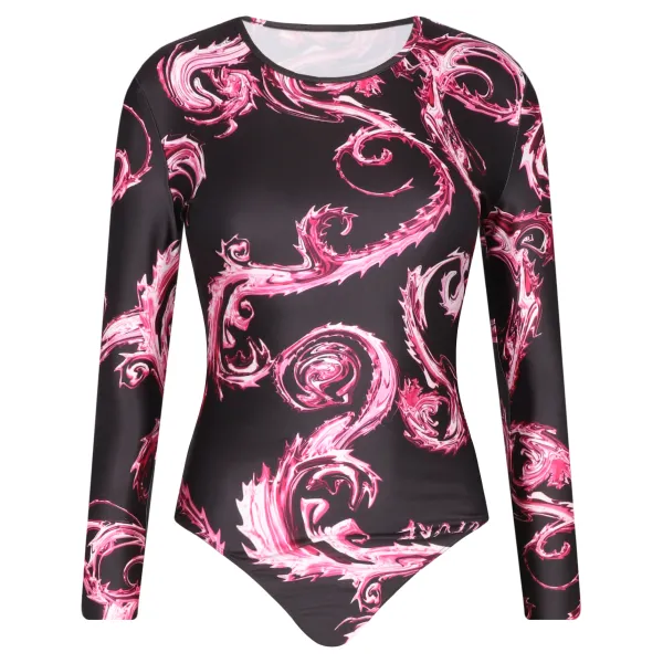 Тонкое подтянутое боди Versace, черный
Тонкое подтянутое боди Versace, черный