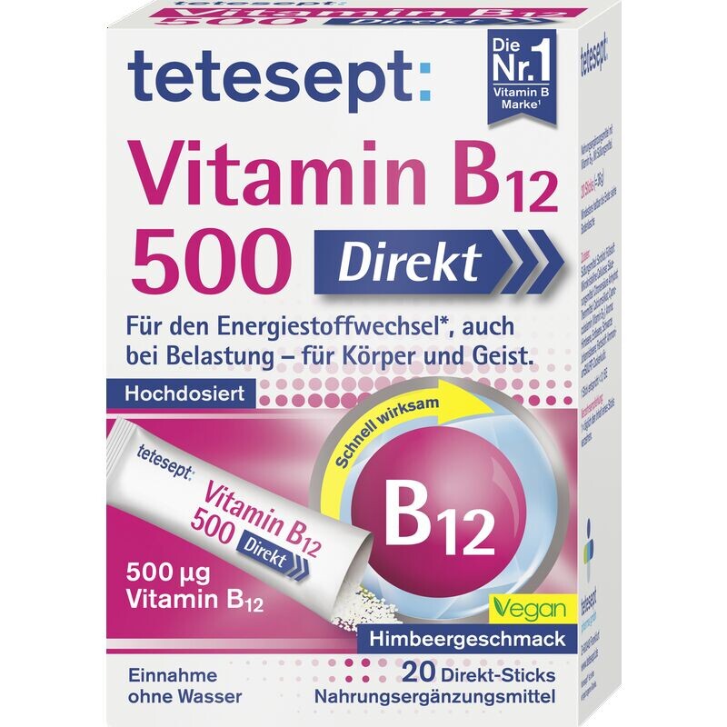 Витамин B12 в палочках 500 мкг tetesept, 36 g
Витамин B12 в палочках 500 мкг tetesept, 36 g