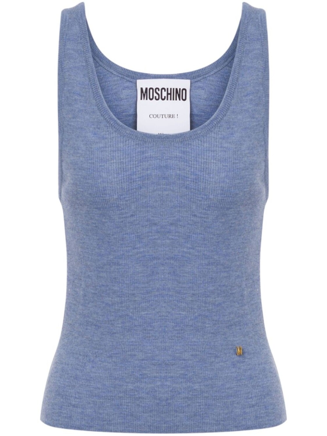 Топ Moschino в мелкий рубчик, синий
Топ Moschino в мелкий рубчик, синий