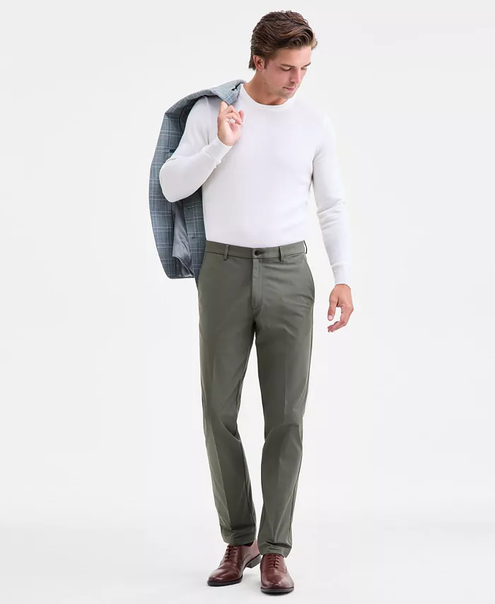 Мужские классические однотонные брюки Michael Kors, зеленый 
Мужские классические однотонные брюки Michael Kors, зеленый