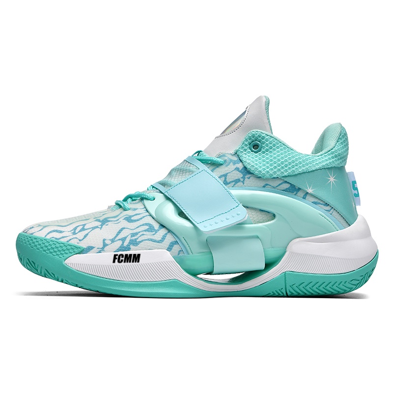 Противоскользящие и дышащие детские баскетбольные кроссовки для подростков FCMM, белый/зеленый 
Противоскользящие и дышащие детские баскетбольные кроссовки для подростков FCMM, белый/зеленый