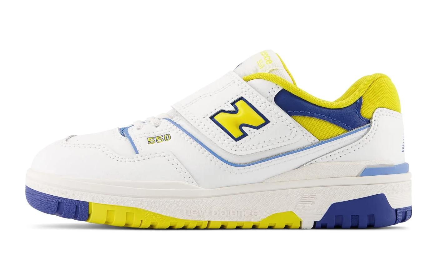 Детские кроссовки New Balance 550 с панелями, низкие, бело-желтые
Детские кроссовки New Balance 550 с панелями, низкие, бело-желтые