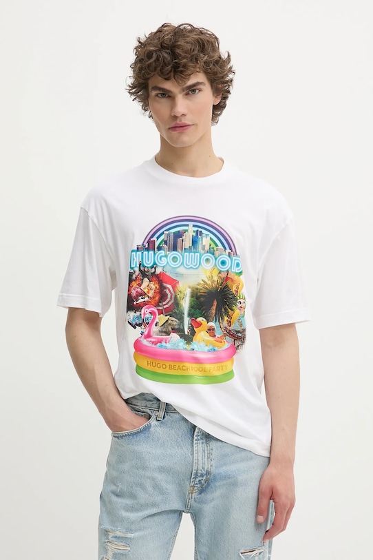 Хлопковая футболка Hugo, белый
Хлопковая футболка Hugo, белый