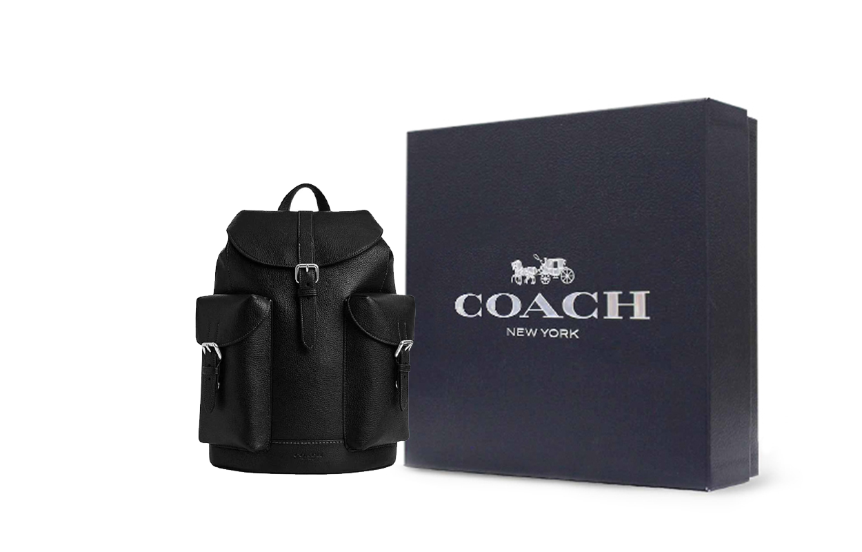 COACH Кожаный рюкзак из коровьей кожи большого размера мужской черный
COACH Кожаный рюкзак из коровьей кожи большого размера мужской черный