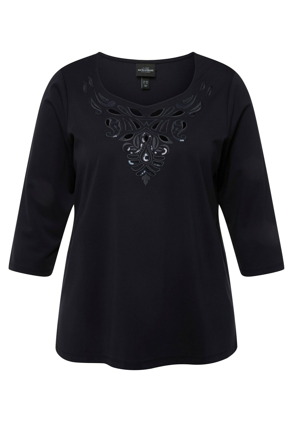 Блуза CUTOUT NECKLINE 3/4 SLEEVE TEE Ulla Popken, темно-синий
Блуза CUTOUT NECKLINE 3/4 SLEEVE TEE Ulla Popken, темно-синий