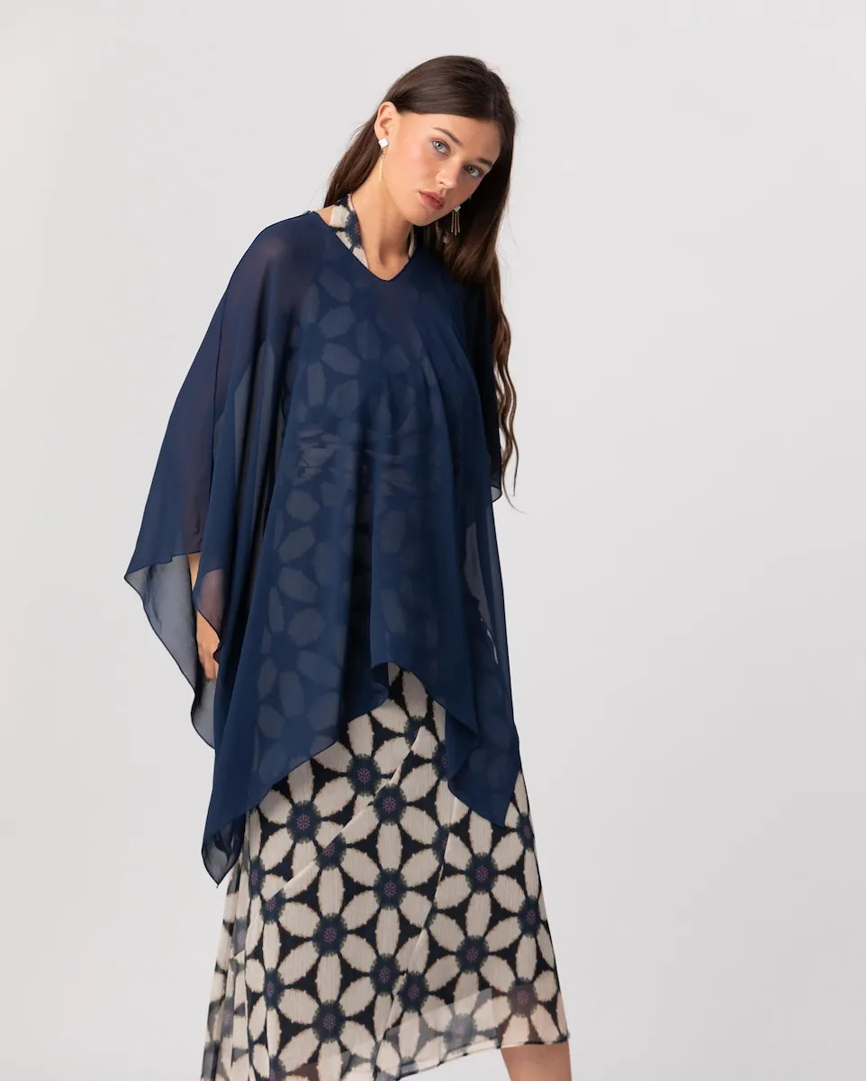 Женская асимметричная блузка из шифона Noon, синий
Женская асимметричная блузка из шифона Noon, синий